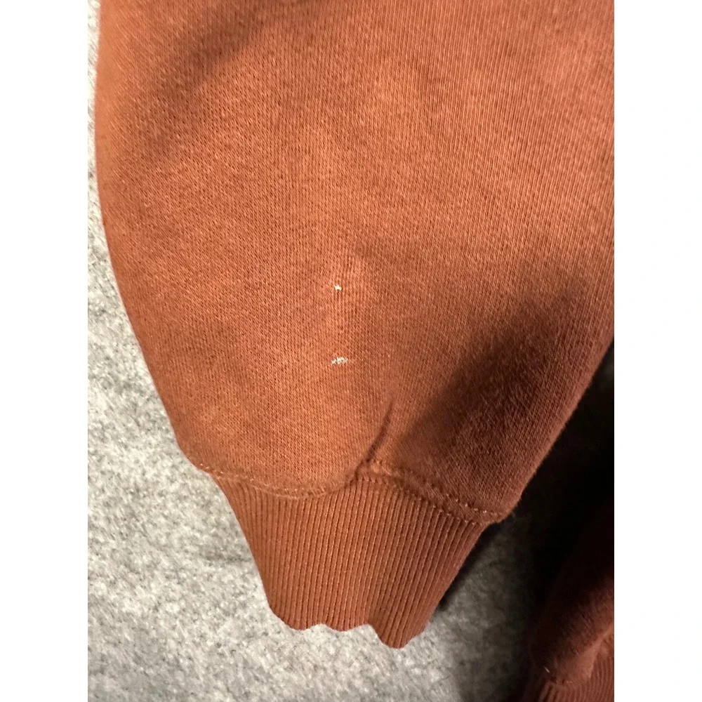 The North Face Mens Large Clay Brown Fleece Pullover Hoodie Logo Sweatshirt‎